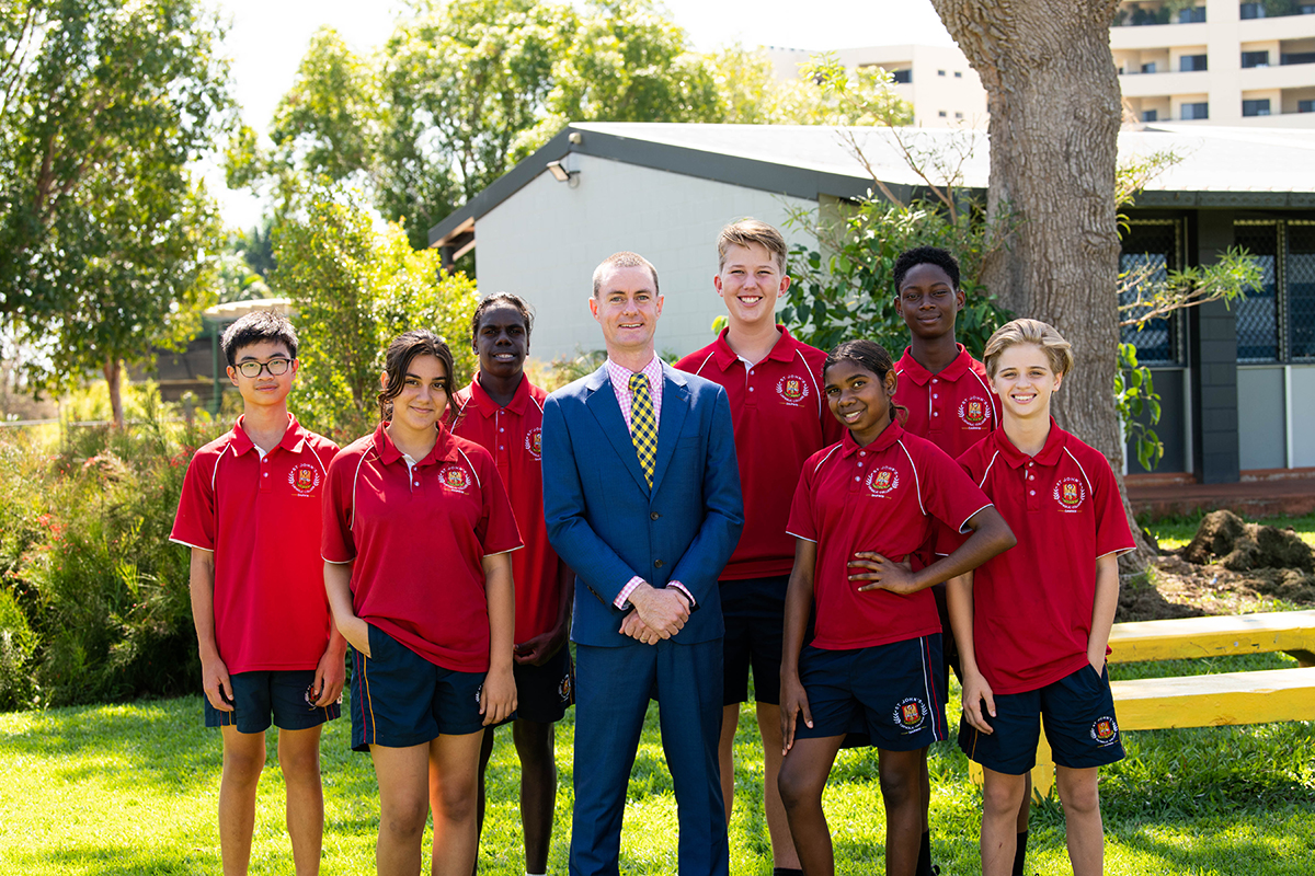 Group shot of students from St John's Catholic College