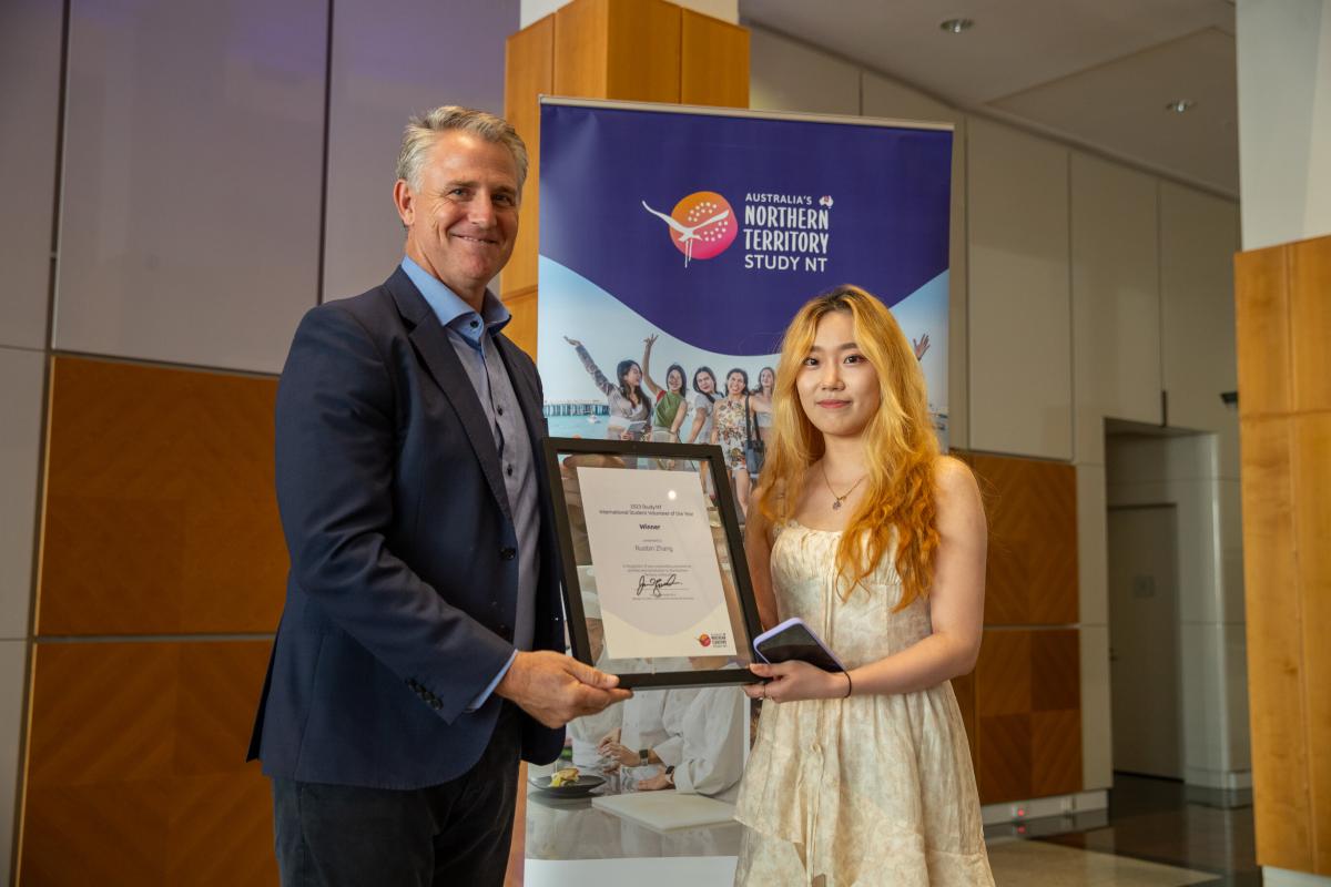 Congratulations to the 2023 Study NT International Student Volunteer of the Year - Ruobin Zhang!