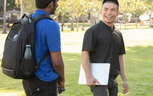 Two students talking