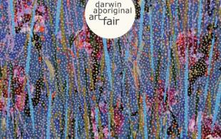Indigenous artwork on the cover of the Darwin Aboriginal Art Fair program